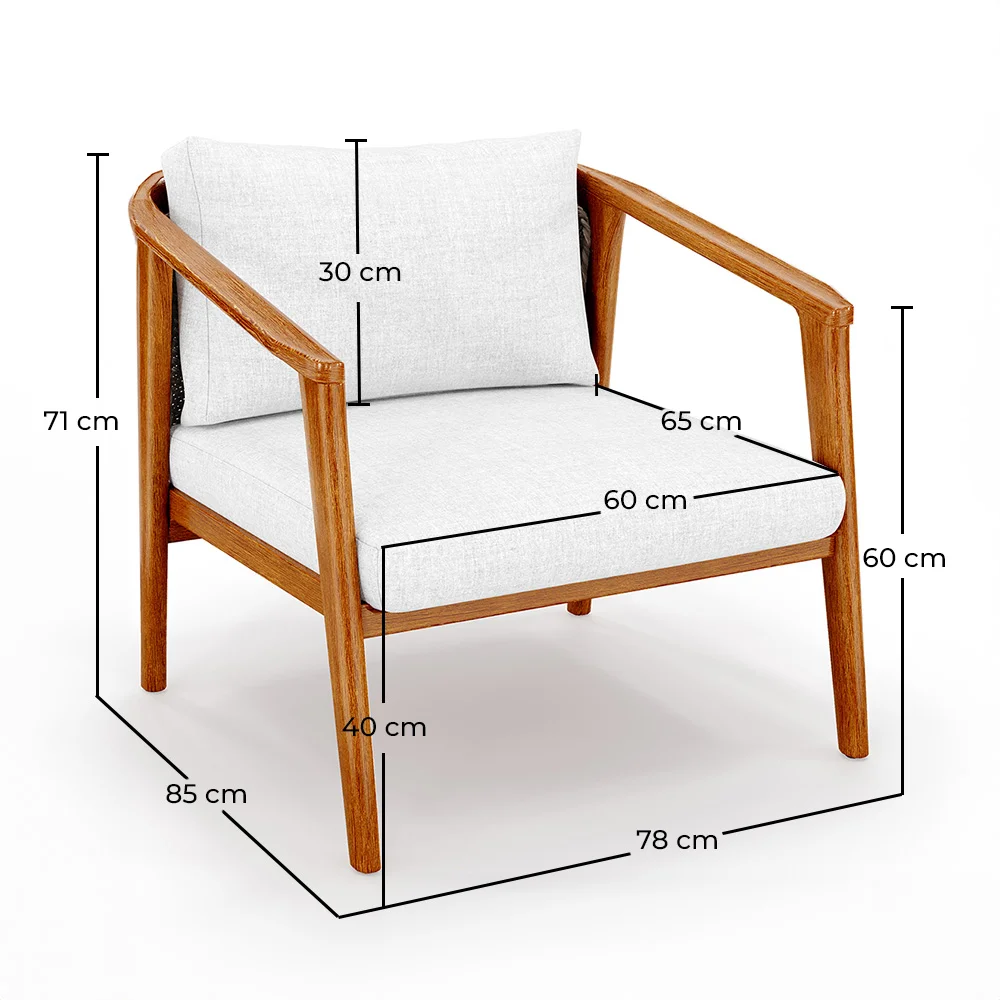 Outdoor Teak Wood Armchair - Bamas image 10