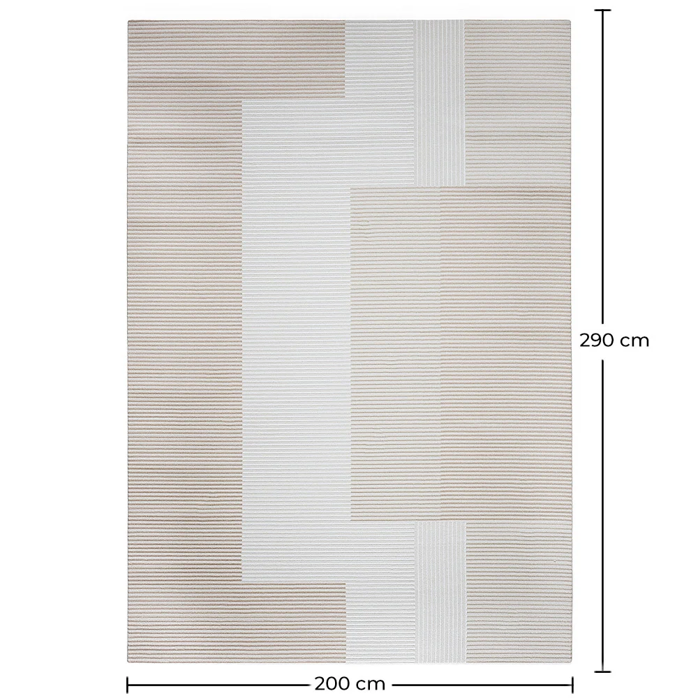 Rug Large Contemporary Modern Design - Beige (290x200 cm) - Loru image 10