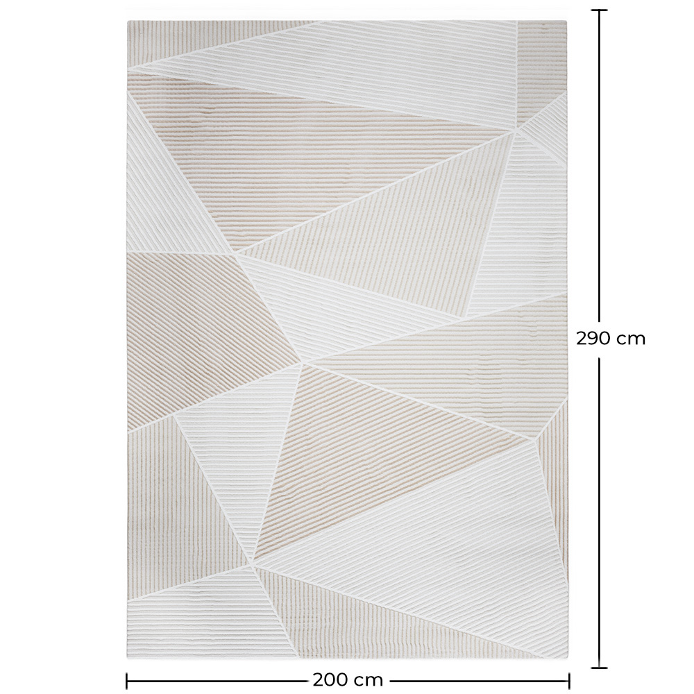 Rug Large Contemporary Modern Design - Beige (290x200 cm) - Cerna image 10