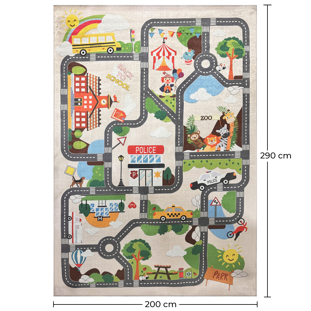 Kids Carpet - (290x200 cm) - Road City image 10