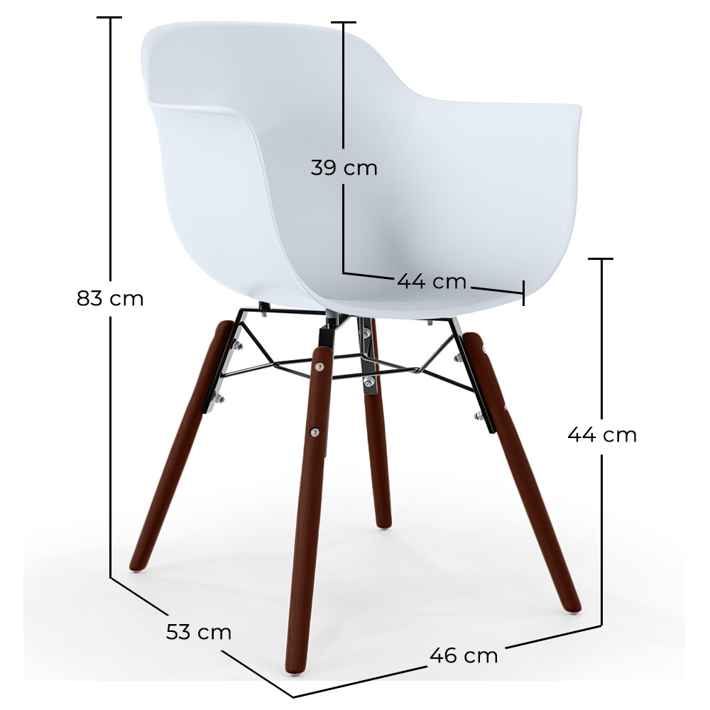 Dining Chair - Scandinavian Design - Dark Wood Legs - Pack of 2 - Nordika image 10