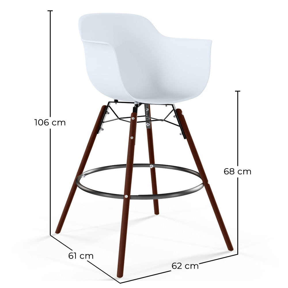 Bar Stools - Scandinavian Design - Dark Wood Legs - Pack of 2 - Nordika image 10