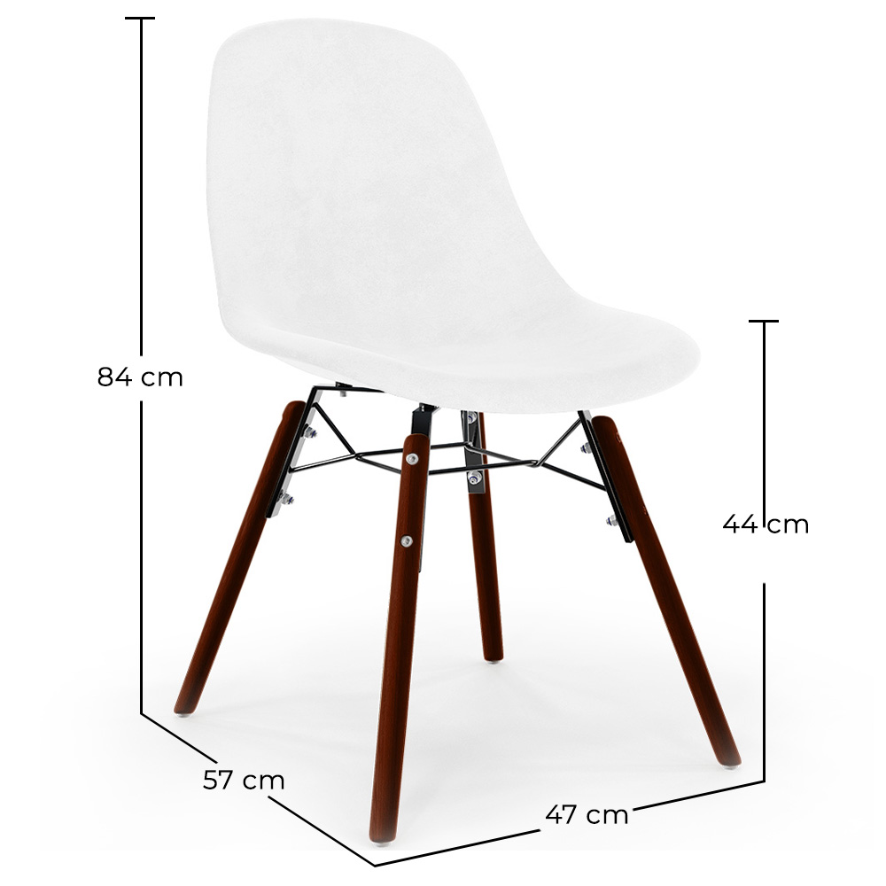 Velvet Dining Chair - Scandinavian Design and Dark Wood Legs - Skögur image 10