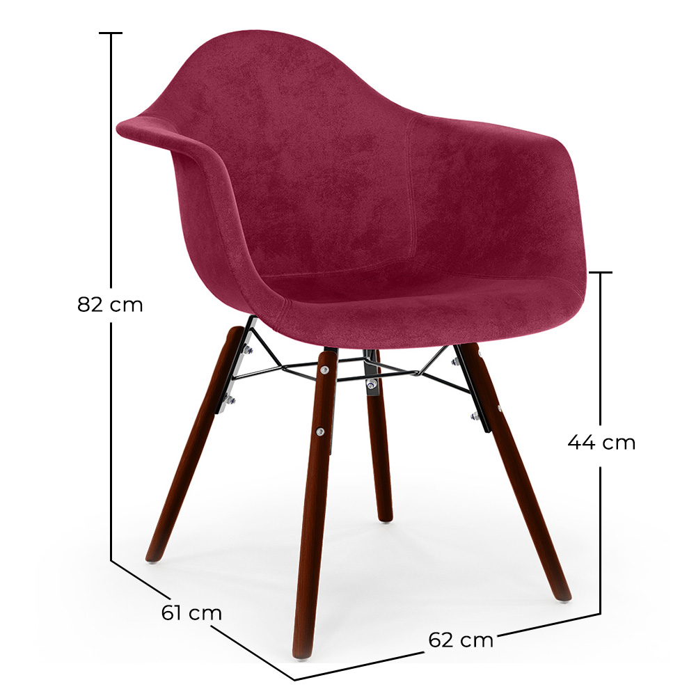 Velvet Dining Chair - Scandinavian Design and Dark Wood Legs - Nordika image 10