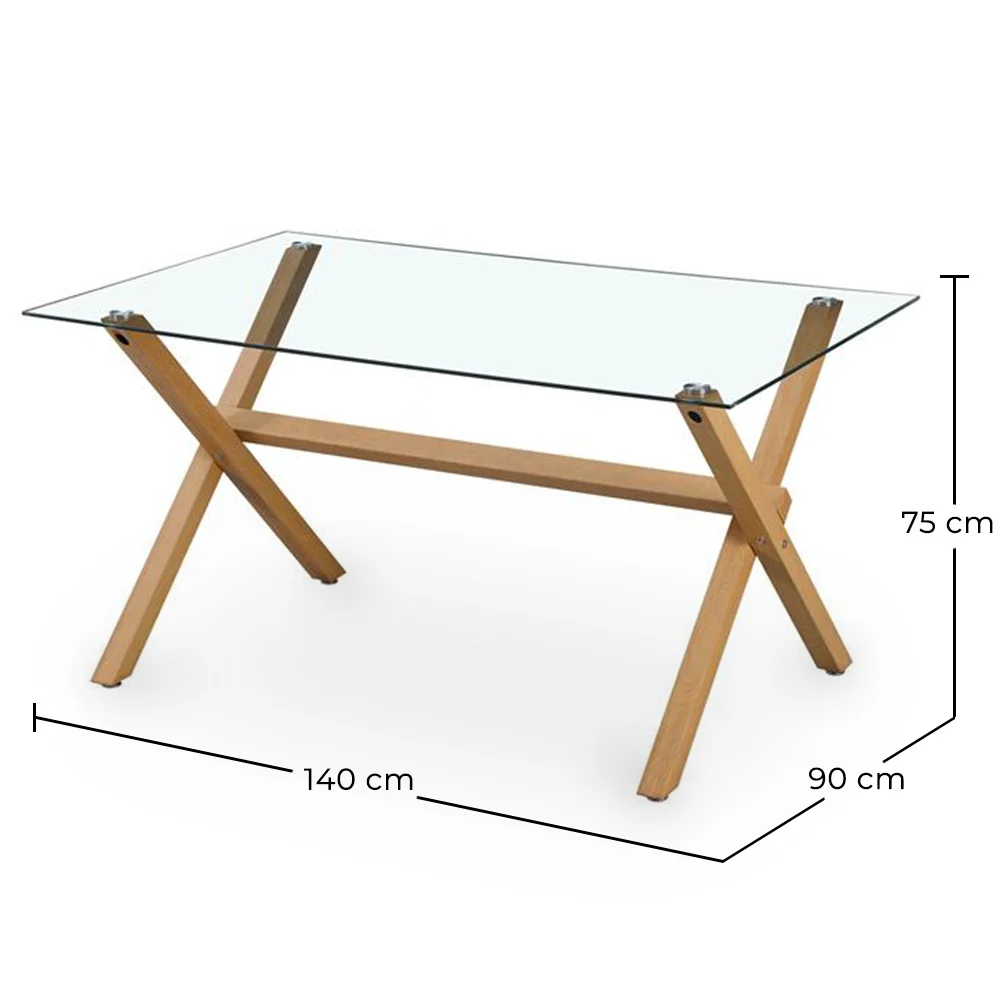 Rectangular Dining Table - Scandinavian Design - 6 Diners - Tesfa image 10