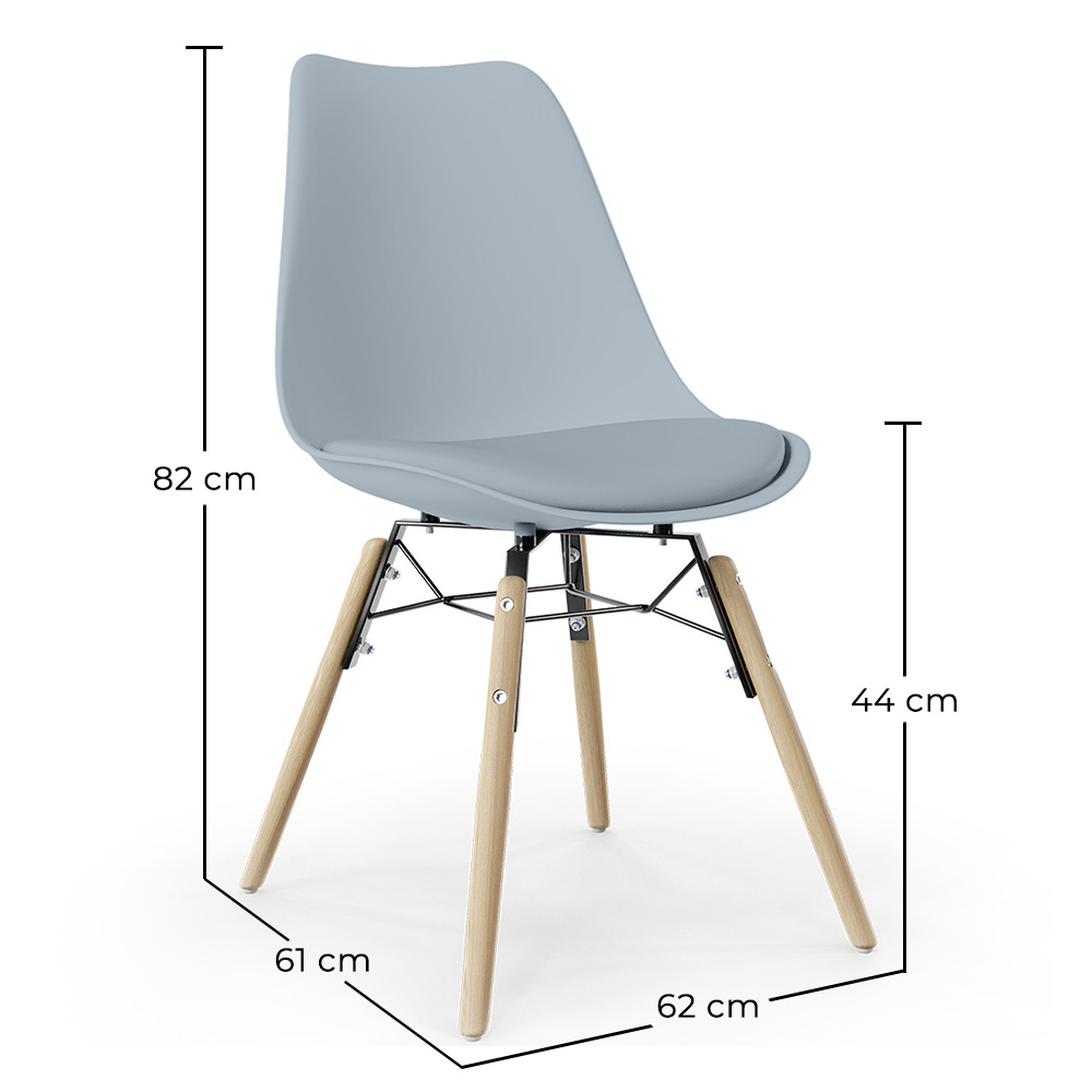 Dining Chair with Cushion - Scandinavian Design and Wooden Legs - Skögur image 10