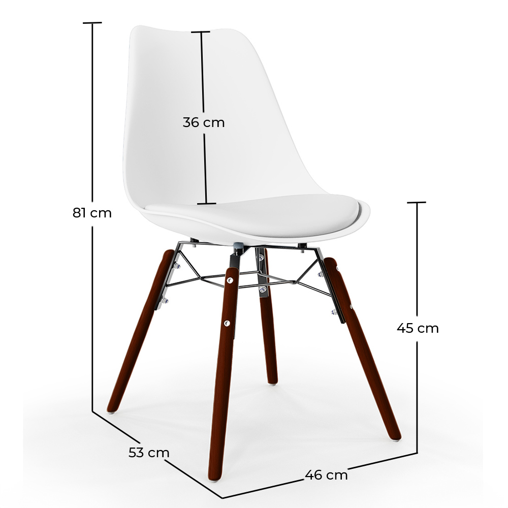 Dining Chair with Cushion - Scandinavian Design and Wooden Dark Legs - Skögur image 10