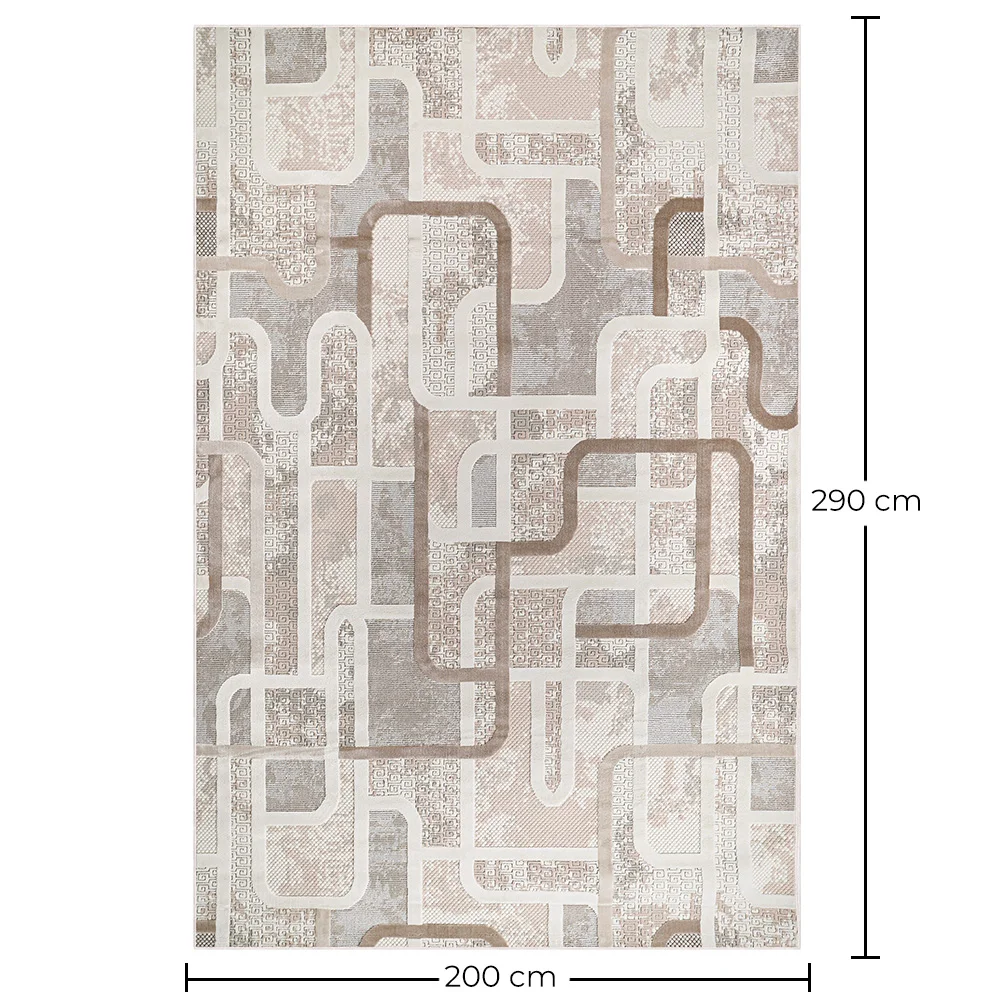Rug Large Contemporary Modern Design - Beige (290x200 cm) - Ornate image 10