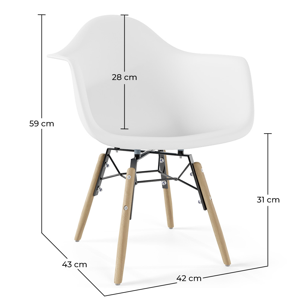 Children's Chair Scandinavian Design - Wooden Legs - Nordika image 10