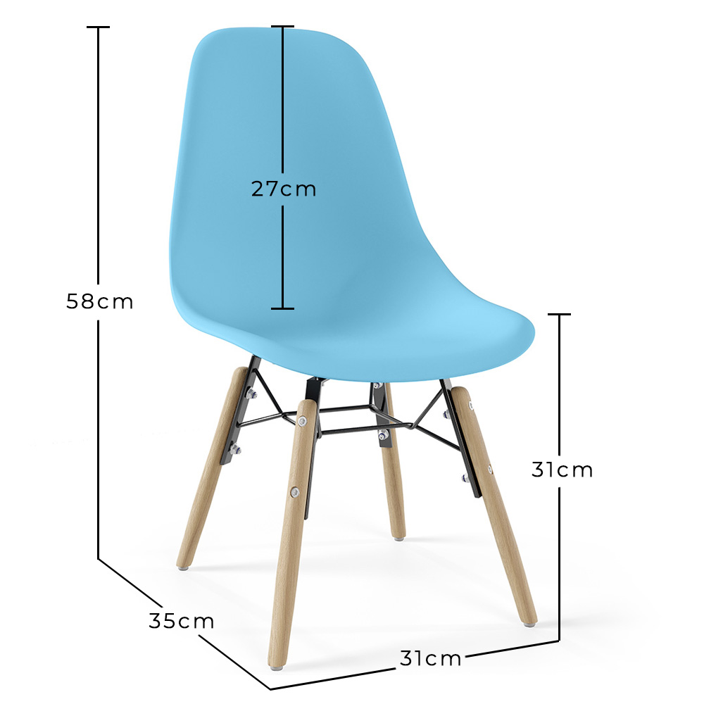 Children's Chair - Scandinavian Design - Wooden Legs - Skögur image 10