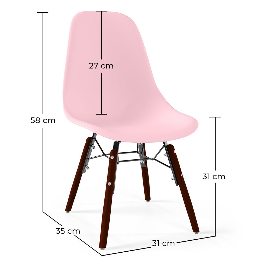 Children's Chairs - Scandinavian Design - Dark Wooden Legs - Skögur image 10