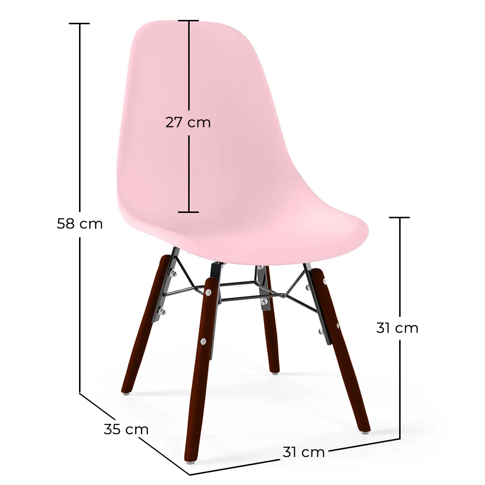 Children Chair - Scandinavian Design - Dark Wooden Legs - Skögur image 10