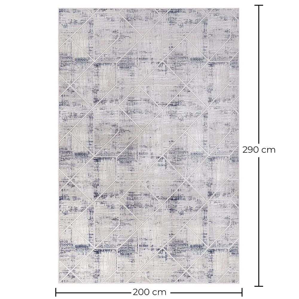 Modern Geometric Carpet – (200x290 cm) – Carmine image 10