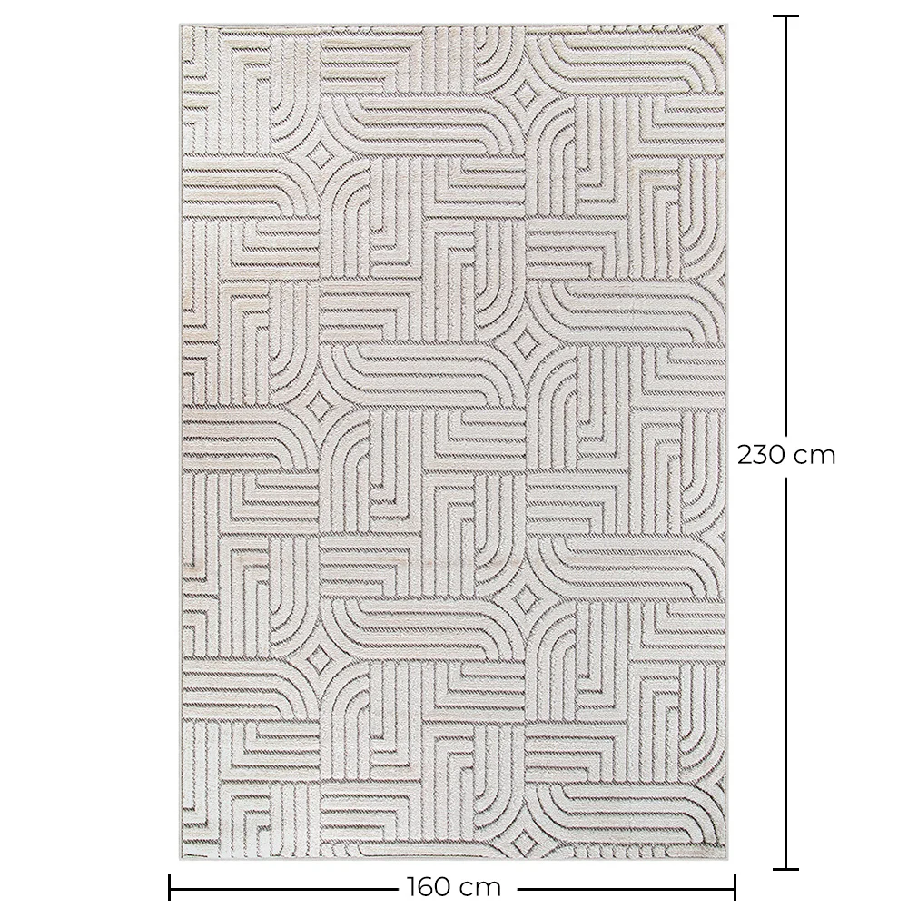 Rug Large Contemporary Modern Design - Beige (160x230 cm) - Rosella image 10