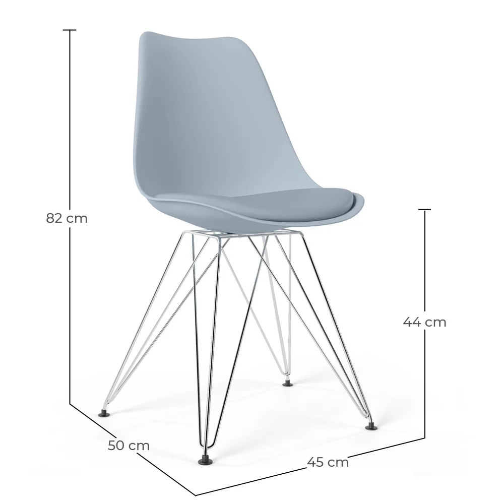 Dining Chair with Cushion - Scandinavian Design and Metal Legs - Skögur image 10