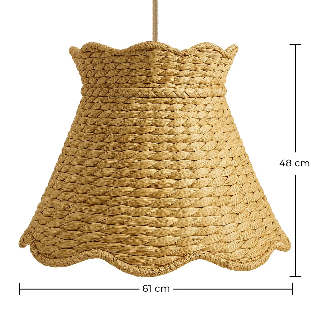Rattan Ceiling Lamp – Natural Style Pendant Lamp – Tyna image 10