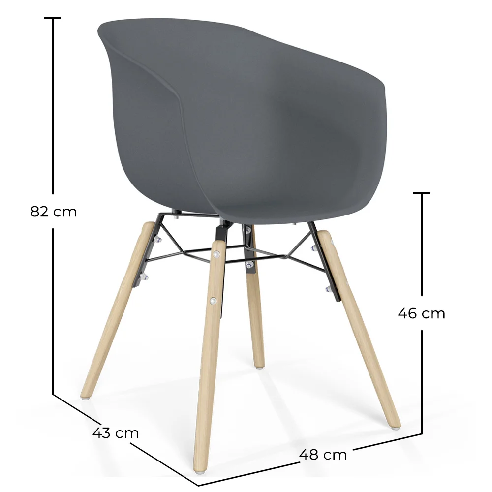 Dining Chair - Scandinavian Design - Natural Wood Legs - Polin image 10