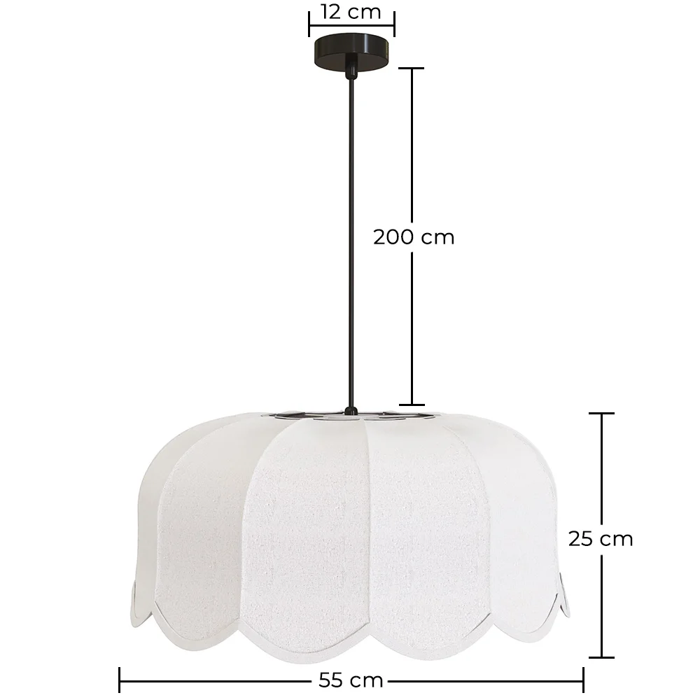 Pendant lamp Beige linen – Natural and timeless style – Deral image 10