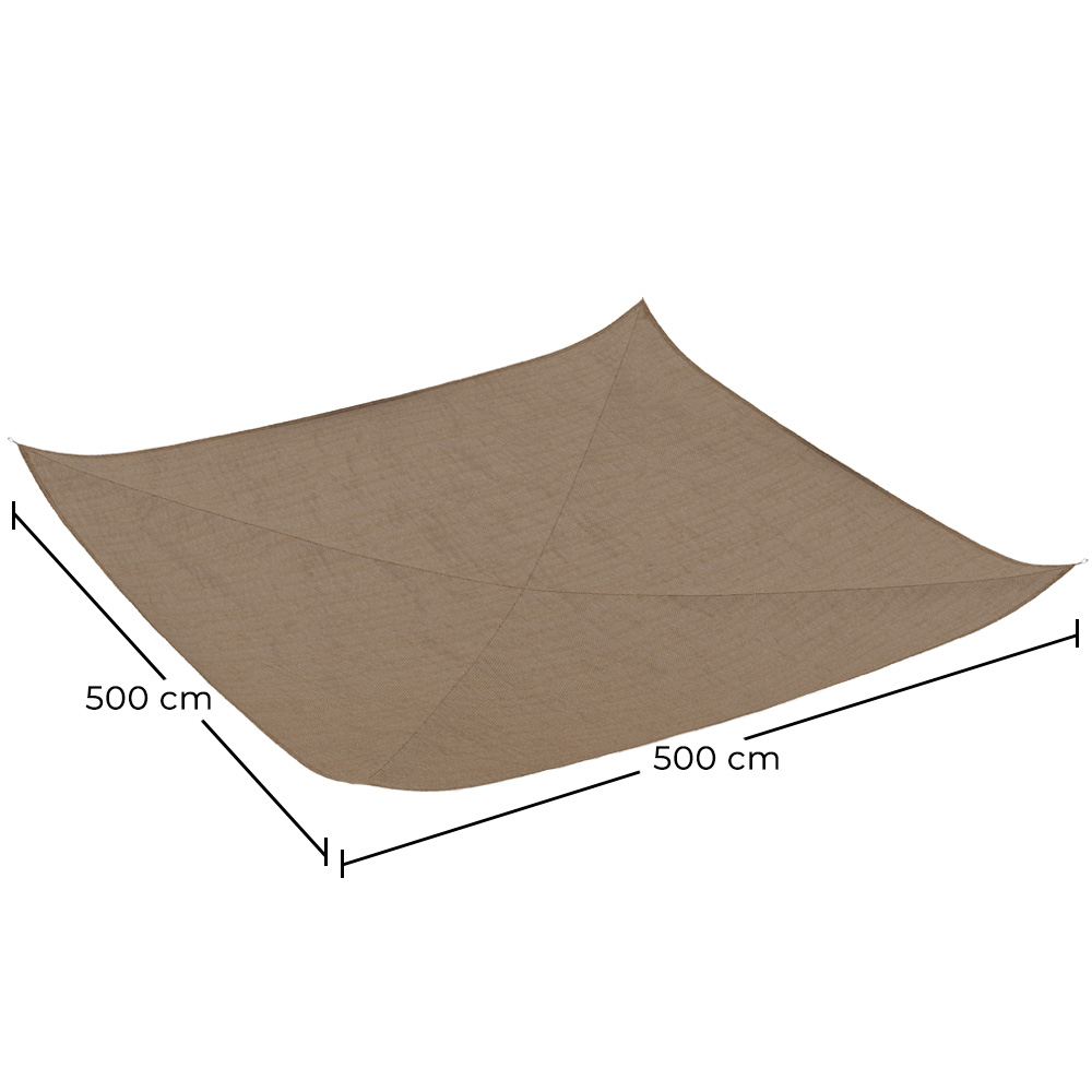 Coconut fiber awning 5x5M - 100 % Natural shade sail image 10