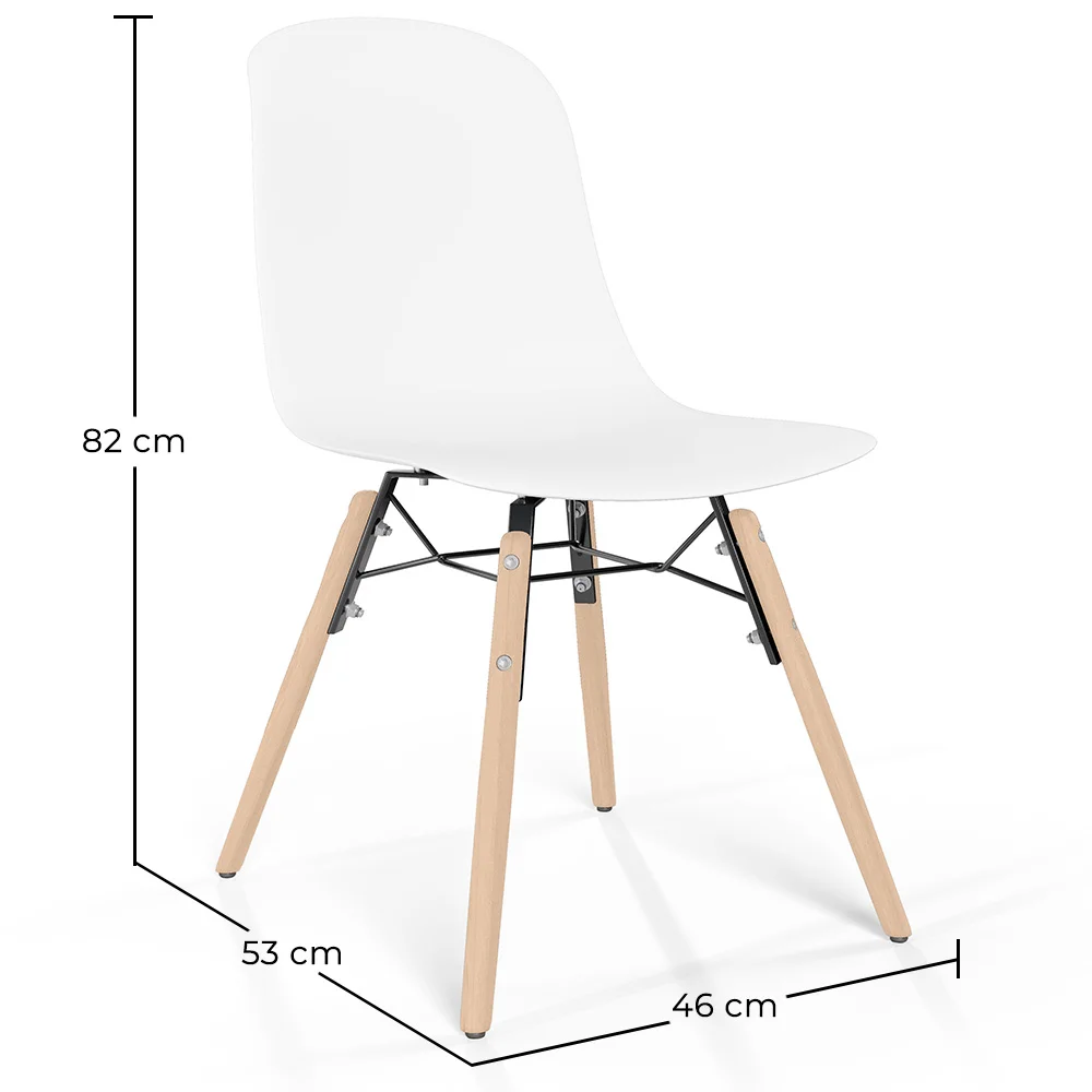 Dining chair with natural wood legs – Modern style and functionality - Broly image 10