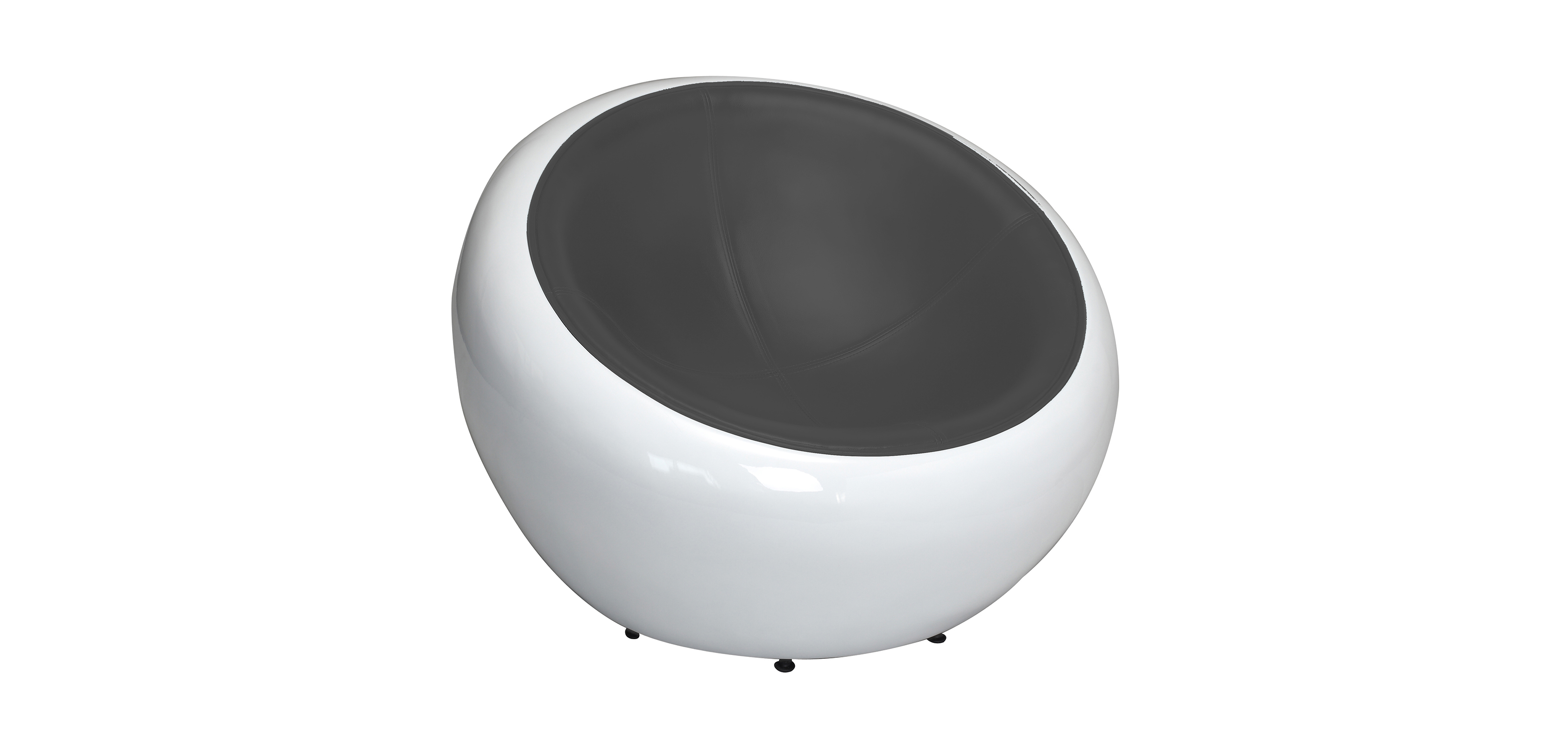 Buy Egg Pod Ball Chair Armchair Eero Aarnio style Fabric Black