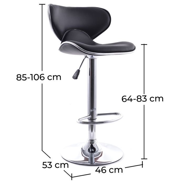 Swivel bar deals stool with backrest