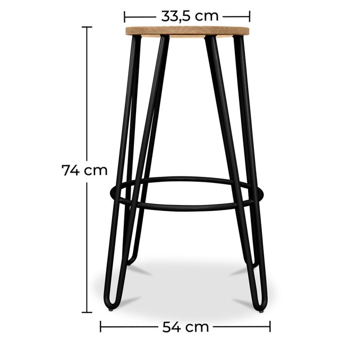Round wood and shop metal bar stools