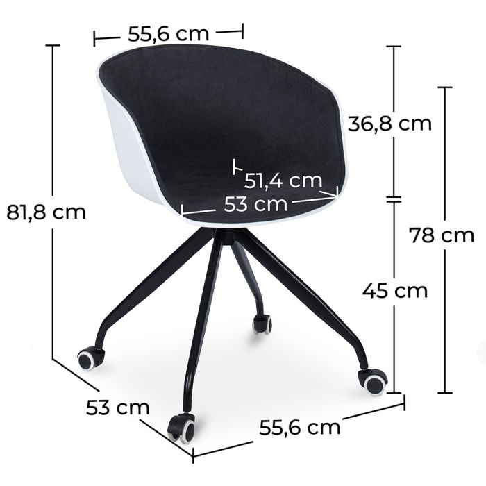 Office chair for 36 deals inch desk