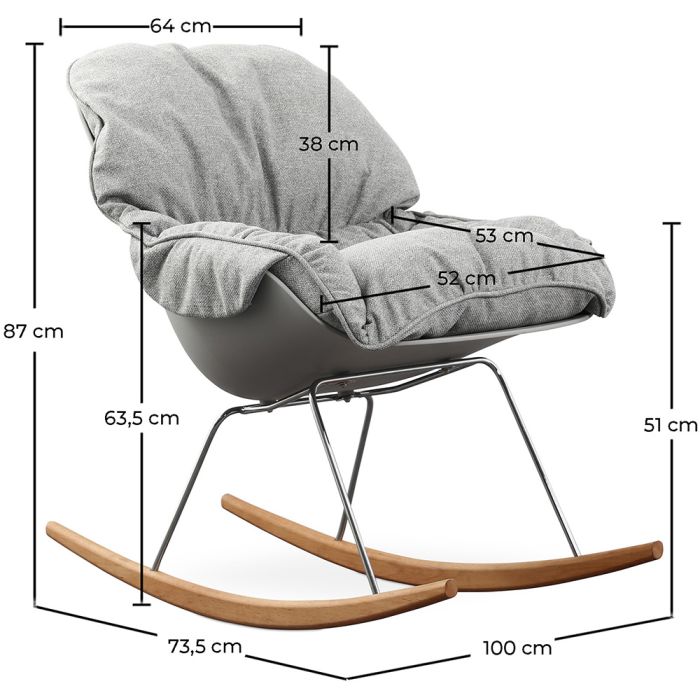 Padded 2025 rocking chair