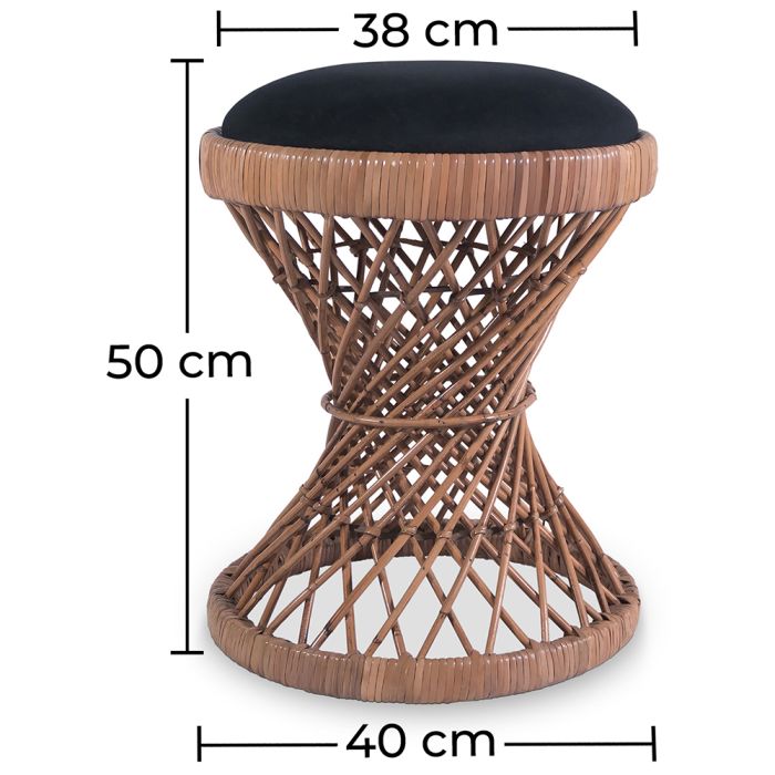 Small sales wicker stool