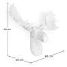 Wall Decoration - White Moose Head - Uka image 7