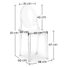 Buy Pack of 4 Dining Chairs Transparent - Victoria Queen Grey transparent 16459 - in the UK