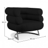 Buy Design Armchair - Upholstered in Leather - Bivendun Black 16501 home delivery