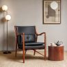 
Wooden Armchair with Armrests - Upholstered in Leather - Annua image 7