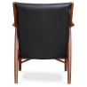 Buy 
Wooden Armchair with Armrests - Upholstered in Leather - Annua Black 58424 - in the UK