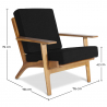 Buy Wooden Armchair with Armrests - Bansy Black 16772 - prices
