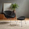 Designer Armchair with Footrest - Upholstered - Chunk image 7