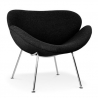 Buy Designer Armchair with Footrest - Upholstered - Chunk Black 16762 in the United Kingdom