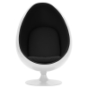 Buy Egg Design Armchair - Upholstered in Fabric - Eny Black 13192 - in the UK