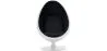Egg-shaped designer armchair - Faux leather upholstery - Eny image 7