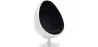 Egg-shaped designer armchair - Faux leather upholstery - Eny image 7
