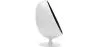 Egg-shaped designer armchair - Faux leather upholstery - Eny image 7