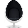 Egg-shaped designer armchair - Faux leather upholstery - Eny image 7