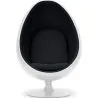 Egg-shaped designer armchair - Faux leather upholstery - Eny image 7