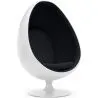 Egg-shaped designer armchair - Faux leather upholstery - Eny image 7