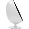 Egg-shaped designer armchair - Faux leather upholstery - Eny image 7