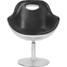 Buy Armchair with Armrests - Aviator Style - Leather - Tulip Black 25623 - in the UK