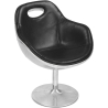 Buy Armchair with Armrests - Aviator Style - Leather - Tulip Black 25623 at Privatefloor
