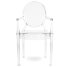 Buy Pack of 4 Dining Chairs - Transparent - Design with Armrests - Louis XIV Transparent 16464 - prices