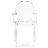 Buy Pack of 4 Dining Chairs - Transparent - Design with Armrests - Louis XIV Transparent 16464 home delivery